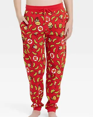 Mens Donkey Kong Pajama Pants Lounge Sleep Nintendo Game Mario Luigi S M L XL • $28.90