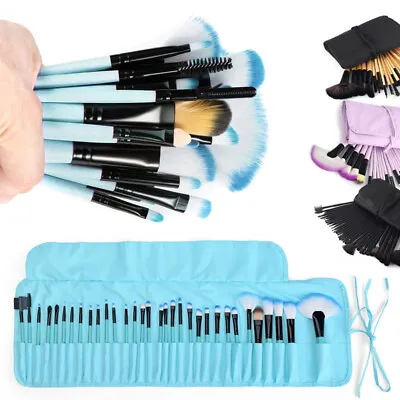 32Pcs Makeup Brushes Set For Foundation Face Eyeshadow Powder With Luxury Bag UK • £10.99