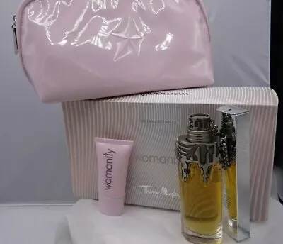  Womanity By Thierry Mugler 4 Piece Gift Set - EDP Refillable Spray 1.7 Oz.women • $140