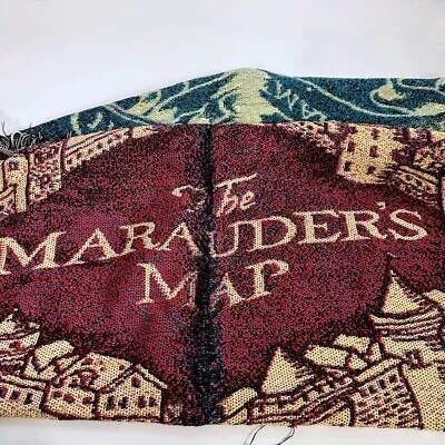 Harry Potter Marauders Map Woven Northwest Tapestry Throw Blanket 48 X 60 In • $10