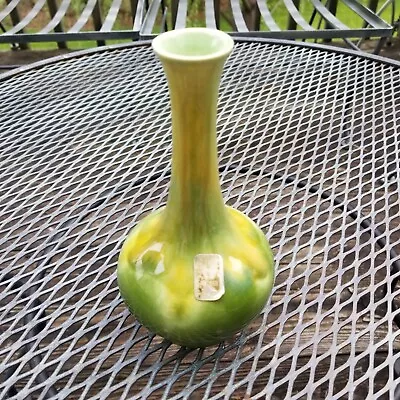 Haeger Green Pottery Ceramic Flower Vase With Worn Label • $18