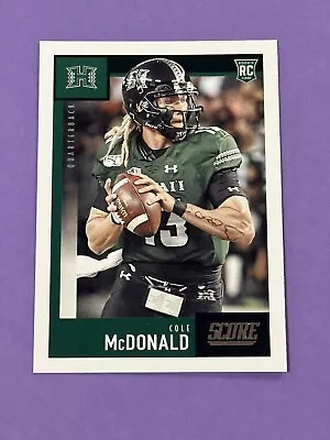 2020 Panini Score Cole McDonald Rookie #355 Hawaii Rainbow Warriors (R) • $1