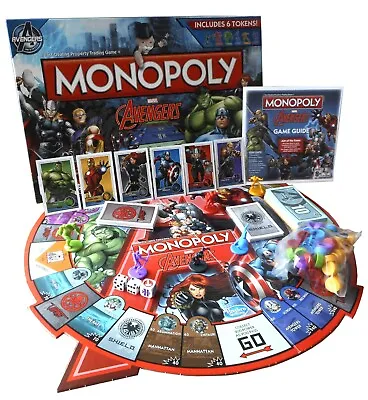 Monopoly Marvel Avengers Edition Board Game Hasbro Complete VGC Made In USA • £12.99