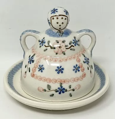 $99.95 • Buy Vintage Unikat-Boleslawiec Polish Pottery Dome Lady Cheese Keeper  Poland-Signed