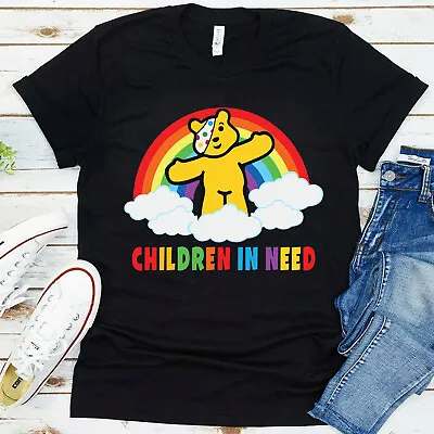 £8.99 • Buy Spotty Day 2022 Pudsey Bear Kids T Shirt Rainbow Children In Need Xmas Tee Gift