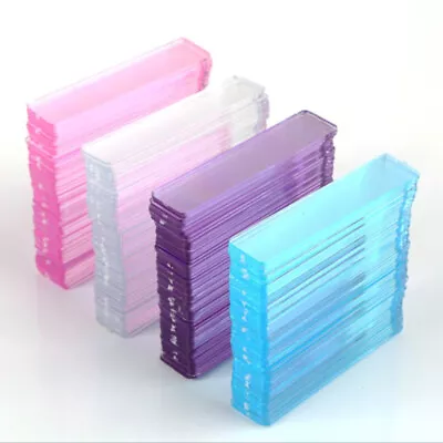 50pcs False Nail Tips Nail Art Display Stand Transparent Practice Acry-PN • £5.68