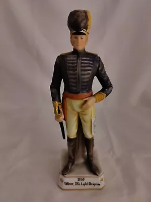 £29.99 • Buy Large 23cm Vintage Porcelain Soldier Figurine 1800 Officer 11th Light Dragoons 
