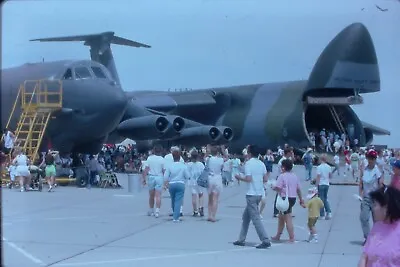 1989 Miramar Air Show Fly Navy 35mm Ektachrome Slide Planes People #6 • $29.95