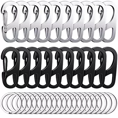 40 Pieces Mini Carabiner Clip Tiny Keychain Carabiner Mini Keyring For Backpa... • $13.44