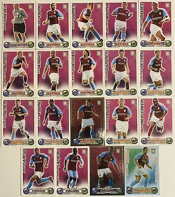 Aston Villa - Topps Match Attax 2008/9 Cards Bundle (19 Cards) • £4.99