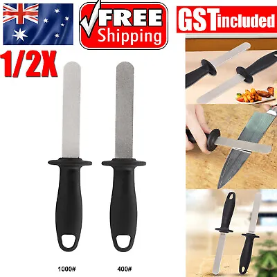 UP 2X 400#/1000# Diamond Knife Sharpener Rod Kitchen Sharpening Steel Household • $14.95
