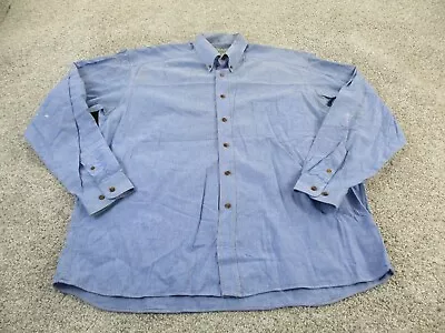 Vintage Country Road Australia Workwear Button Up Shirt Mens XL Blue Faded GUC • $10.99