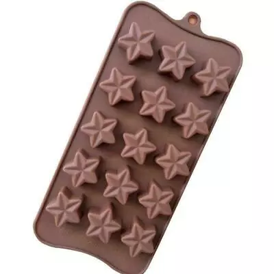 15 Stars Silicone Mould Chocolate Fondant Jelly Ice Cube Mold • £2.66