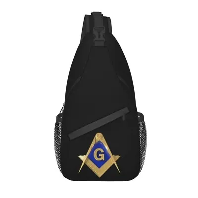 Men Casual Freemason Sling Mason Masonic Crossbody Chest Backpack Shoulder Bag • $28.99