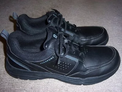 Men Size 11 M Rockport Black Leather Walkability Shoes # M76886 Excellent Cond • $27