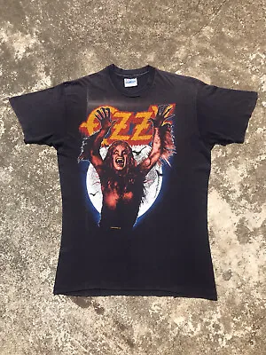 Vintage 80s Ozzy Osbourne Rules Tour Concert 1984 T Shirt Black Sabbath Metal • $139