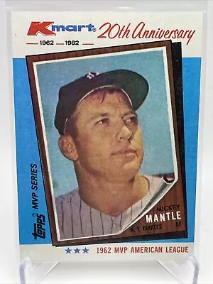 1982 Topps Kmart Mickey Mantle Baseball Card #1 Mint FREE SHIPPING • $1.95