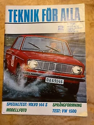 1967 Volvo 144 S In And On Swedish Magazine  • $7