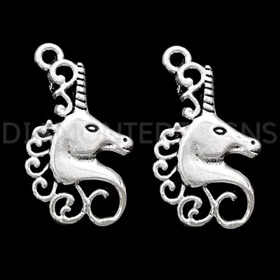 15 Pcs - 25mm Tibetan Silver Unicorn Charms Jewellery Pendant Horse A281 • £2.49