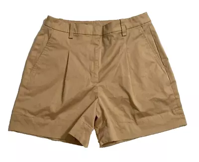 Brooks Brothers Pleated Chino Shorts Womens Size 6 Khaki Beige High Waist • $11.99