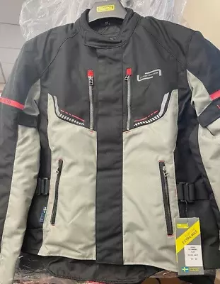 Lindstrands Lomsen Motorcycle Jacket WP - Black Grey EU52 • $157.87