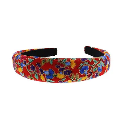 Red & Multi Coloured Floral Retro Vintage Print Aliceband/ Hair Band • £5.69
