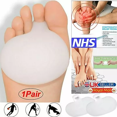 2x Gel Metatarsal Sore Ball Foot Pain Cushions Pads Insoles Forefoot Support • £2.99