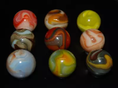 Nine Jabo Classic Marbles Large 15/16   Keepers A-13 • $19.95