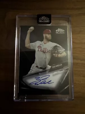 ZACK WHEELER ⭐ 2021 Topps Chrome Black ENCASED ON CARD Auto / PHILLIES MINT • $31