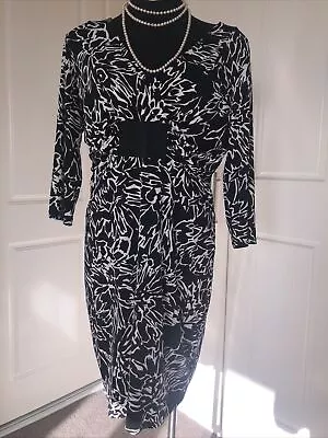 BASQUE Designer Women's Size 14 Petite Black & White Dress  - Made In Australia • $24.95