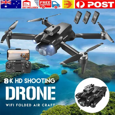 $85.99 • Buy GPS RC Drone 8K Obstacle Avoidance Dual HD Camera Brushless Foldable Quadcopter