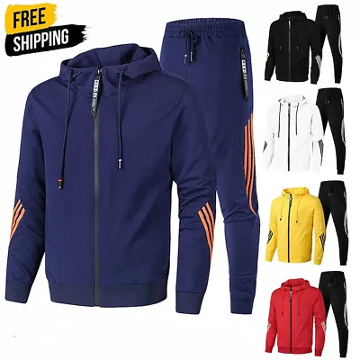 New Mens Sets Jogging Suit Sportswear Casual Tracksuit Gym Sweat Suit Sportswear • £11.99