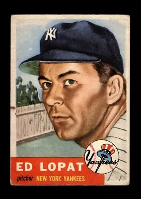 1953 Topps Set-Break # 87 Ed Lopat LOW GRADE (crease) *GMCARDS* • $0.79