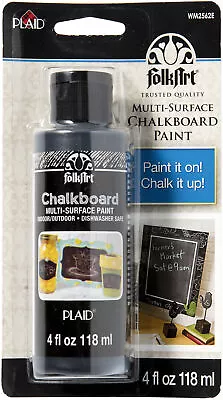 FolkArt Chalkboard Multi-Purpose Paint Carded 4oz Black • $13.91