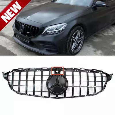 Black GTR Grill Grille With Star For Mercedes W205 C43AMG C200 C300 2019-2021 • $78.99