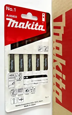 5pcs Genuine Makita Jigsaw Blade For Stainless Steel Cutting PVC Metal 24TPI • £7.86