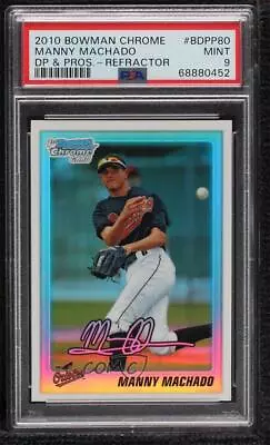 2010 Bowman Draft Chrome Draft Picks Refractor Manny Machado #BDPP80 PSA 9 MINT • $91.68