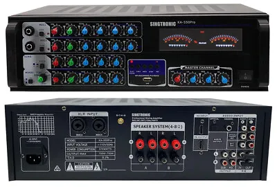 $499 • Buy Singtronic KA-550Pro Professional 1500W Mixing Amplifier HDMI Optical, Bluetooth