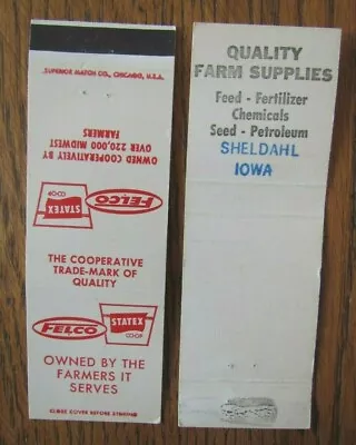 £5.72 • Buy Farm Related: Felco Co-op (sheldahl, Iowa) Matchbook Matchcover -f8