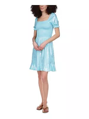 MICHAEL MICHAEL KORS Womens Turquoise Unlined Ruffle Hem Peasant Dress L • $13.99