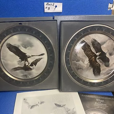 2 Framed (Wings Of Freedom)  Mario Fernandez  Fountainhead 1986 EAGLE Plates • $199.99