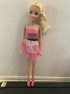 BARBIE DOLL MATTEL JUST PLAY MY SIZE 28  Pink Dress • $26