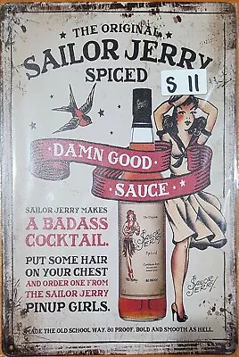 Sailor Jerry Spiced Rum Metal Tin Signs Bar Shed & Man Cave Signs AU Seller • $9.95