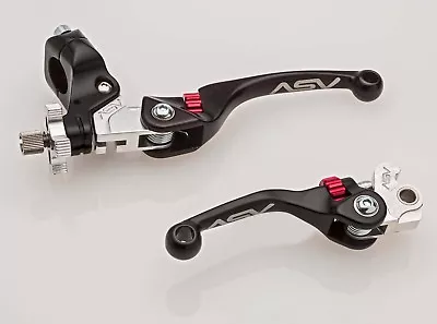 ASV F4 Brake & Clutch Lever Set Black Honda CR80/85 CR125 CR250 CR500 • $195