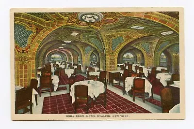 Grill Room Hotel McAlpin New York City NY Color  Postcard • $3.99