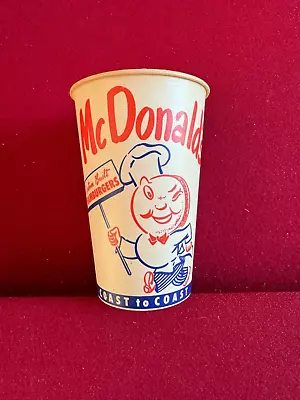 1950's McDonald's  Un-Used  SPEEDEE Logo (12oz) Paper Cup (Scarce / Vintage) • $49