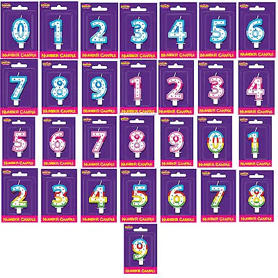 Happy Birthday Candle Numbers Age 11 - 90 Birthday Cake Decoration • £3.69