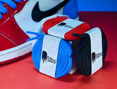 Flat Shoe Laces For Trainers Sneakers - Nike Jordan Boots Shoelaces Colours UK • £5.49