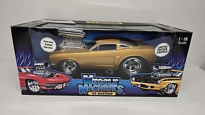 Muscle Machines  66 Mustang Gold Limited Edition  Diecast 1/18 Brand New  • $59.95