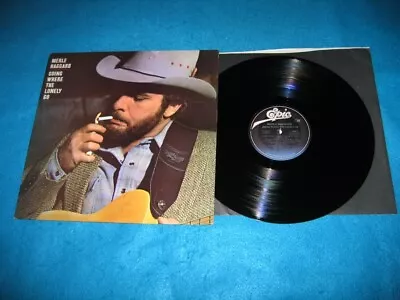 Record-lp-merle Haggard- Going Where The Lonely Go- Epic-fe 38092-1982 • $9.99